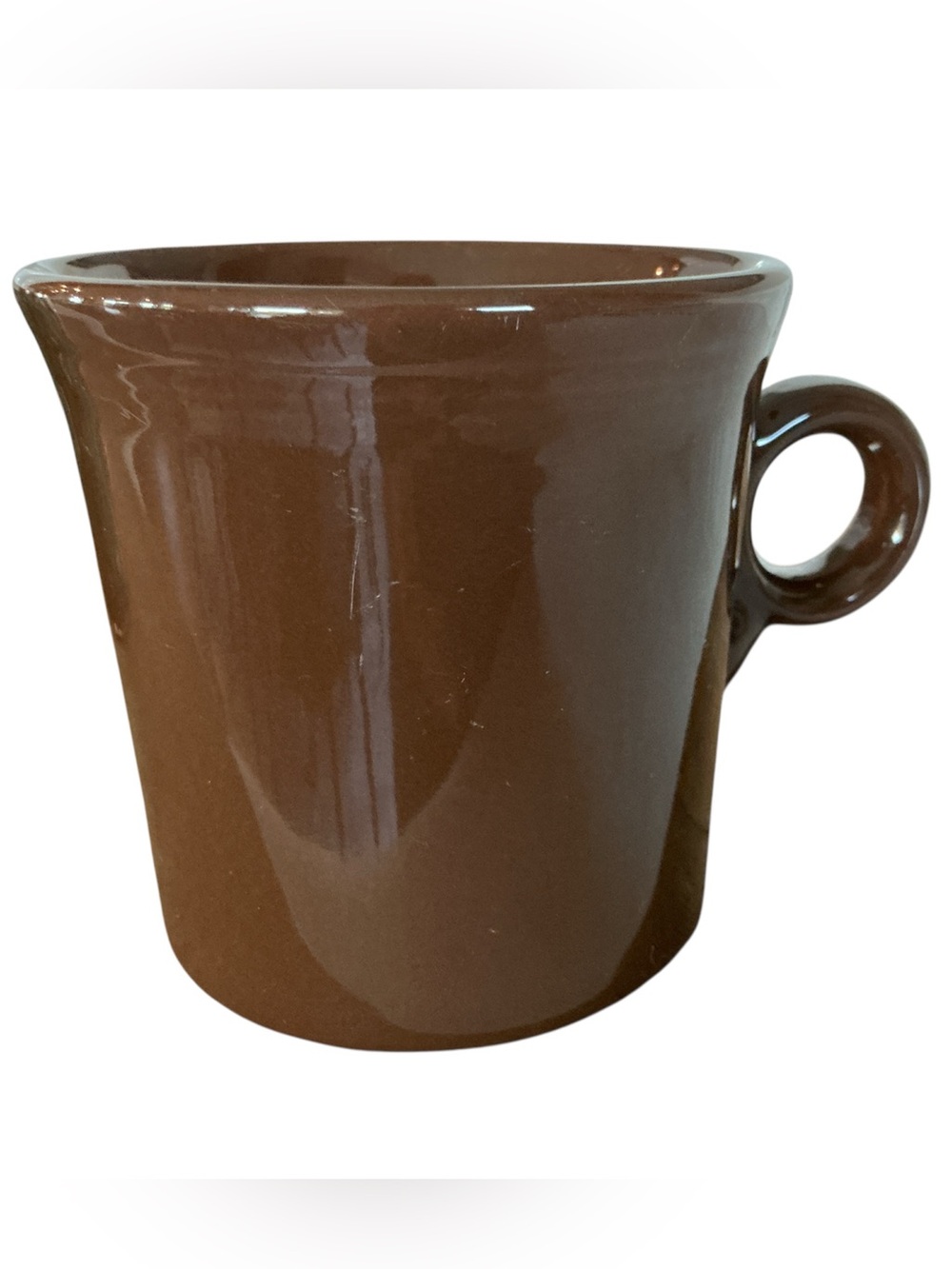 FIESTA Chocolate Brown Coffee Mug “O”Ring Handle Vintage